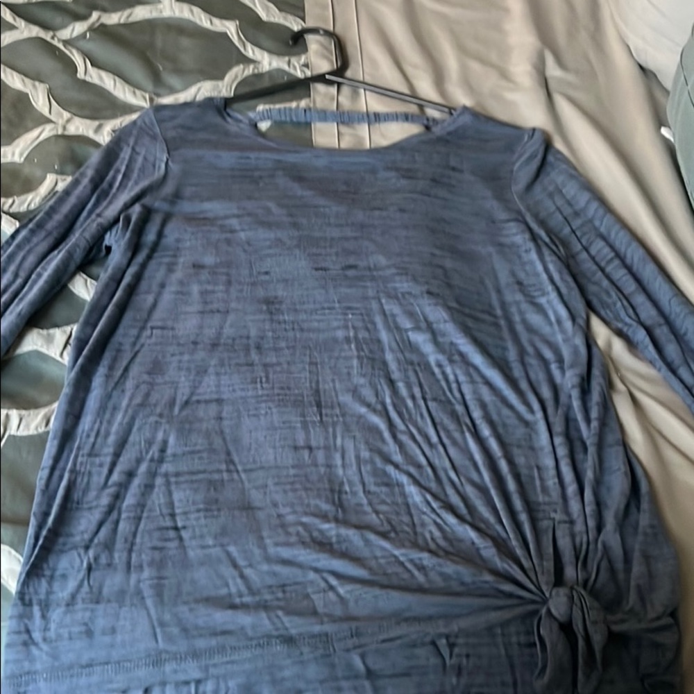 Long sleeve blue shirt